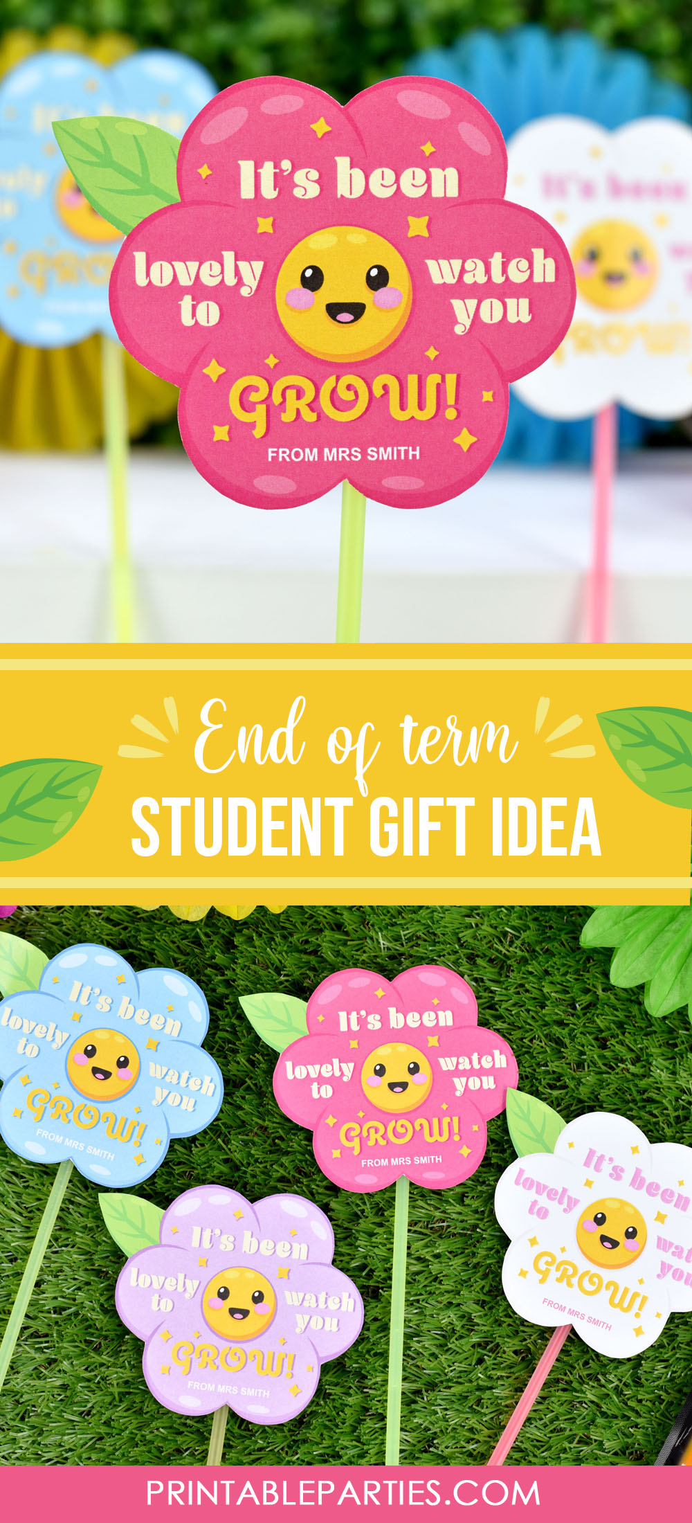 Printable flower tags for glow sticks Printable flower tags for glow sticks